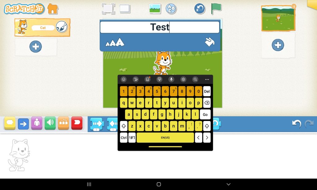 ScratchJr - Add Text